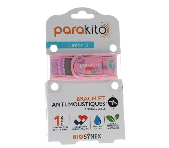 Bracelet anti-moustiques rechargeable junior Sirène Para Kito - 1 bracelet + 2 recharges - image 1