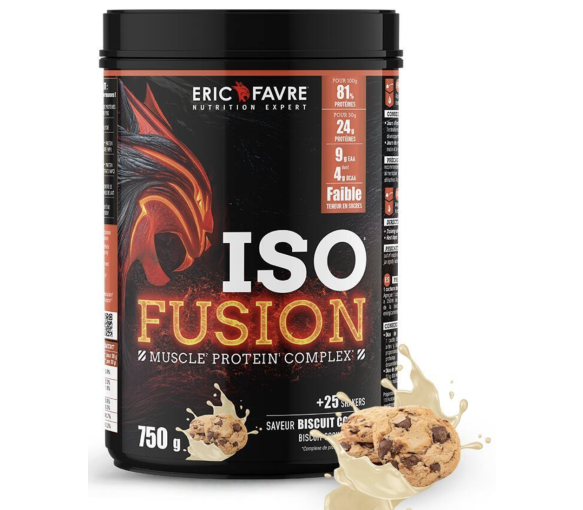 Iso fusion saveur biscuit cookie Eric Favre - pot de 750g - image 1