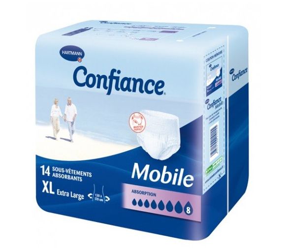 Confiance mobile absorption 8 taille XL - 14 sous-vêtements absorbants