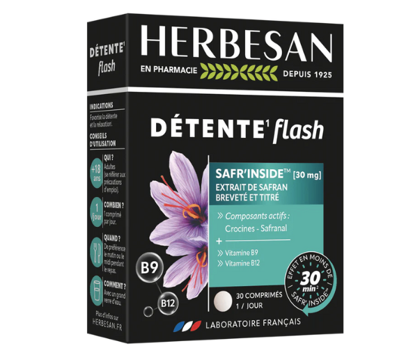 Détente flash safr'inside 30mg Herbesan - boite de 18g