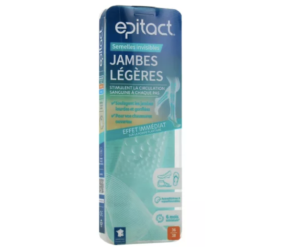 Semelles invisibles jambes légères taille 36/38 Epitact - une paire de semelles