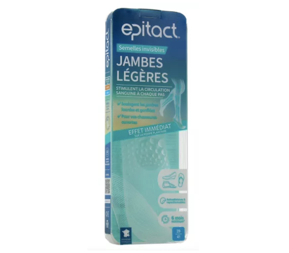 Semelles invisibles jambes légères taille 39/41 Epitact - une paire de semelles
