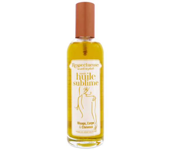 Huile sublime visage, corps et cheveux Respectueuse - flacon de 100ml