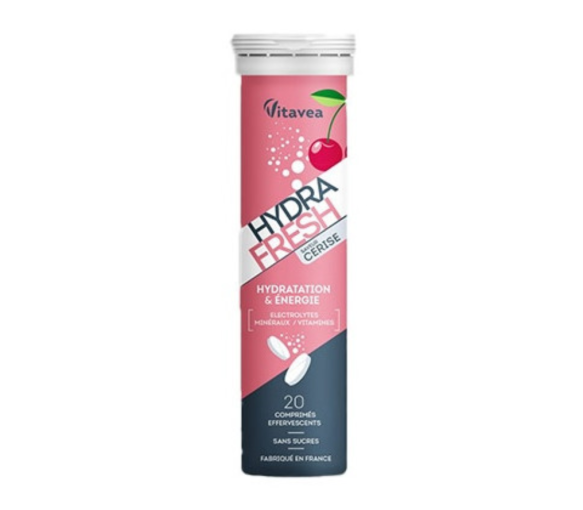 Hydrafresh hydratation et énergie cerise Vitavea - tube de 20 comprimés