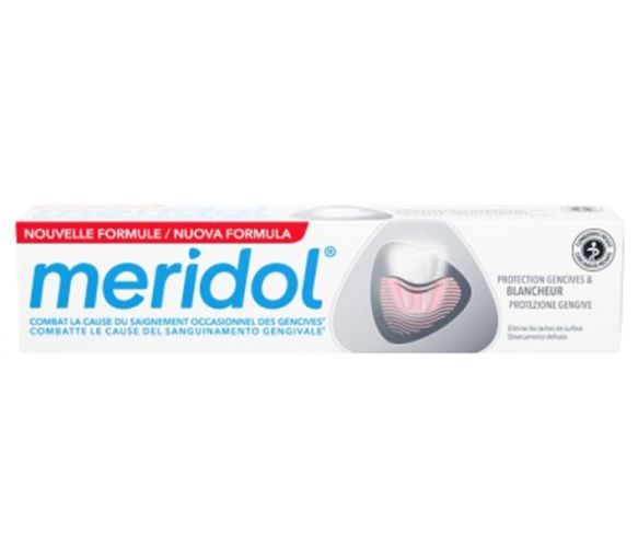 Dentifrice blancheur protection gencives Meridol - tube de 75 ml