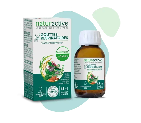 Gouttes respiratoires Naturactive - flacon de 45 ml - image 1