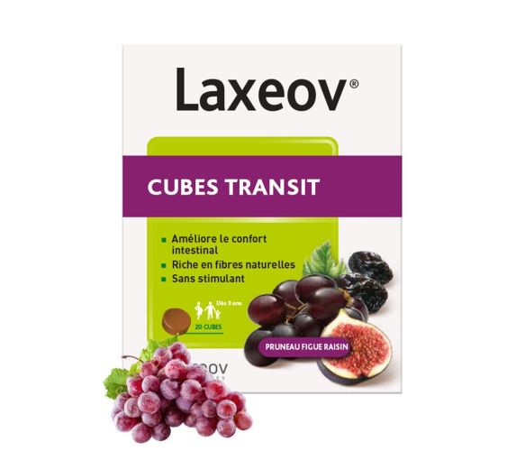 Laxeov cubes transit express pruneau figue raisin Nutreov - boite de 20 cubes