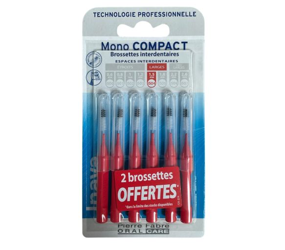 Mono Compact brossettes interdentaires Inava - boite de 4 brossettes + 2 offertes - image 1