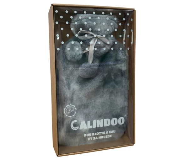 Bouillotte à eau avec housse marbrée Calindoo - bouillotte de 2L - image 1