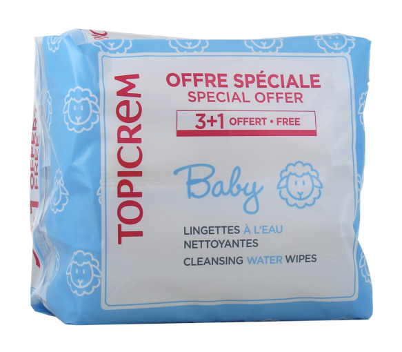 Lingettes nettoyantes à l'eau baby Topicrem - image 1