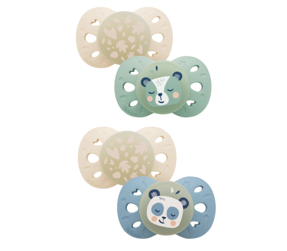 Sucettes anatomiques nuit 18 mois+ animaux Biolane - lot de 2 sucettes - image 1
