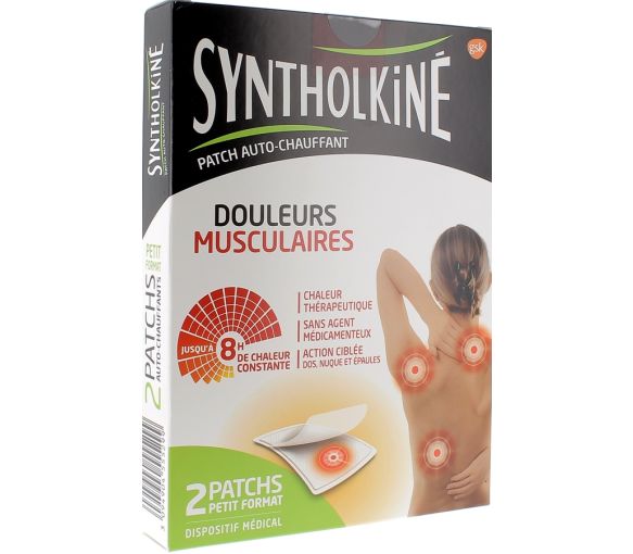 Patch chauffant Syntholkiné petit format dos nuque épaules - 2 patchs
