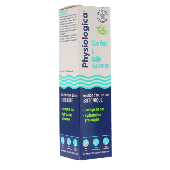 Spray isotonique eau de mer aloe vera & acide hyaluronique Gifrer - spray de 120ml