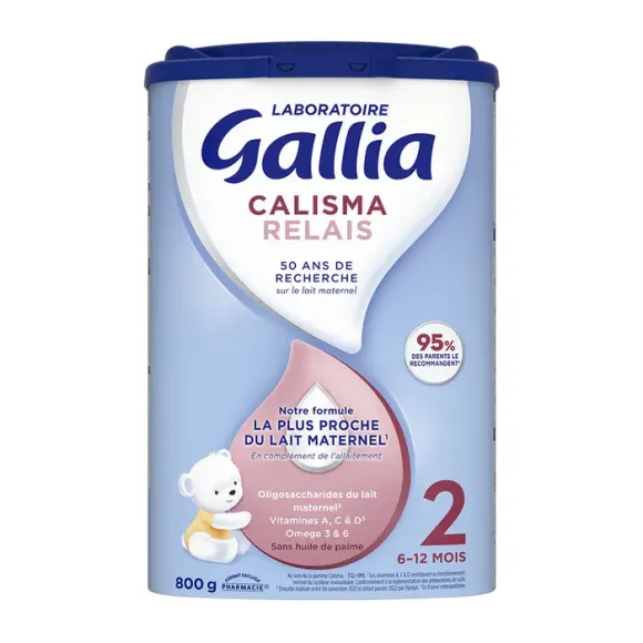 Calisma Relais Lait en poudre 2ème âge Gallia - pot de 800g