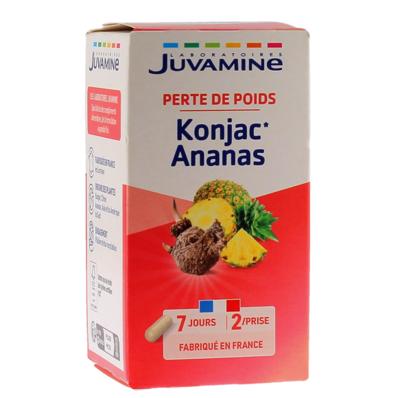 Konjac Ananas Perte de Poids Juvamine - boîte de 42 gélules