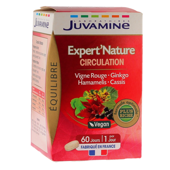 Expert'Nature circulation Juvamine - boite de 60 comprimés