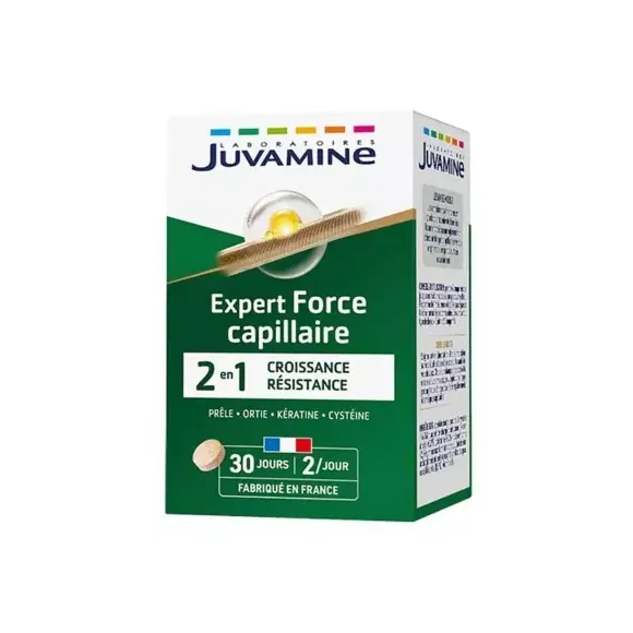 Expert Force capillaire 2en1 Juvamine - boite de 60 comprimés