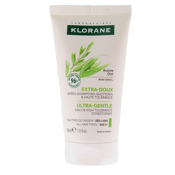 Après-shampoing extra-doux avoine Klorane - tube de 50ml