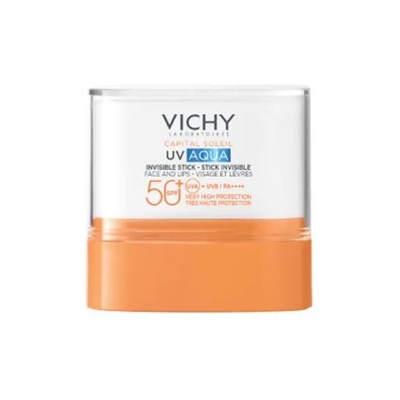Capital Soleil UV aqua Stick invisible visage et lèvres SPF50+ Vichy - stick de 9g