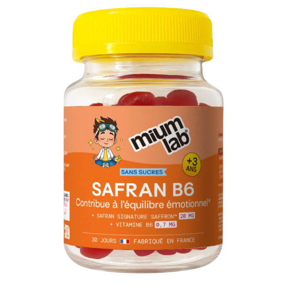 Safran B6 enfants sans sucres Mium Lab - pot de 30 gummies