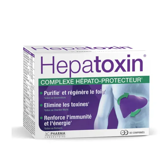 Hepatoxin complexe hépato-protecteur 3C Pharma - boite de 60 comprimés 