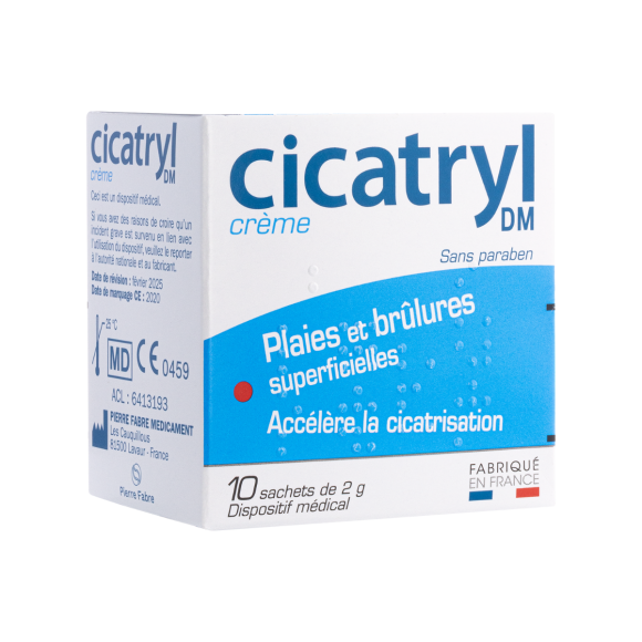 Cicatryl DM crème Pierre Fabre - boite de 10 sachets de 2g