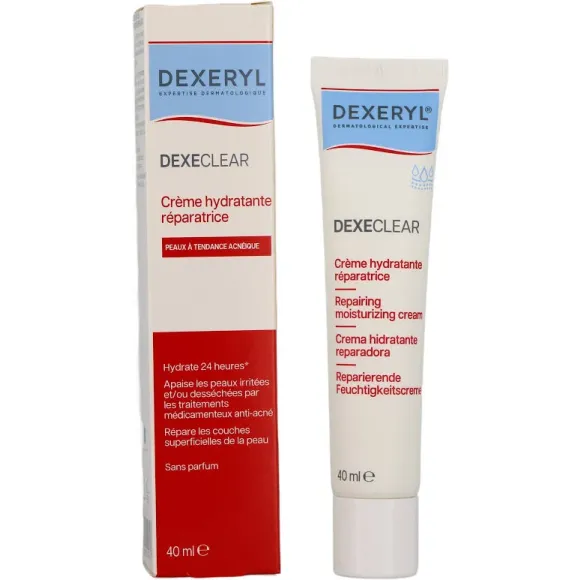 Dexeclear crème hydratante réparatrice peaux acnéique Dexeryl Pierre Fabre - tube de 40ml