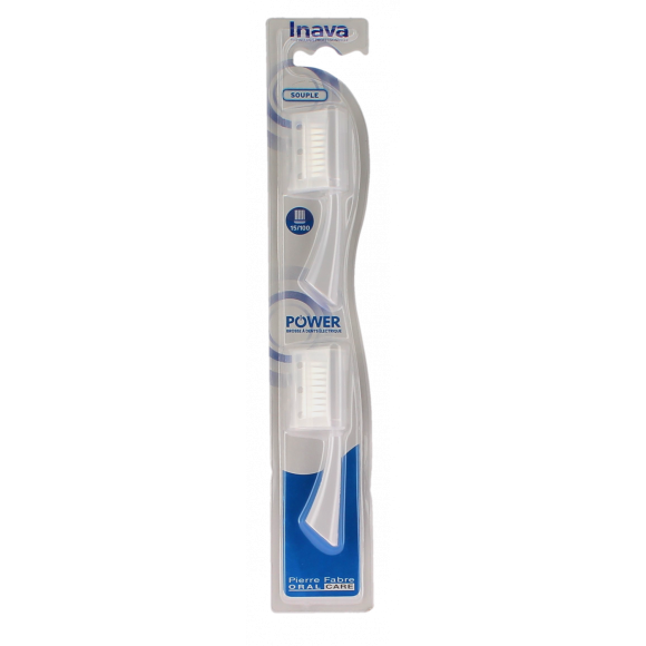 Power brossettes recharge brins souples 15/100 Inava - 2 brossettes