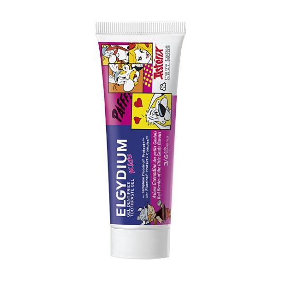 Dentifrice Astérix enfant 3/6ans arôme grenadine Elgydium - tube de 50ml