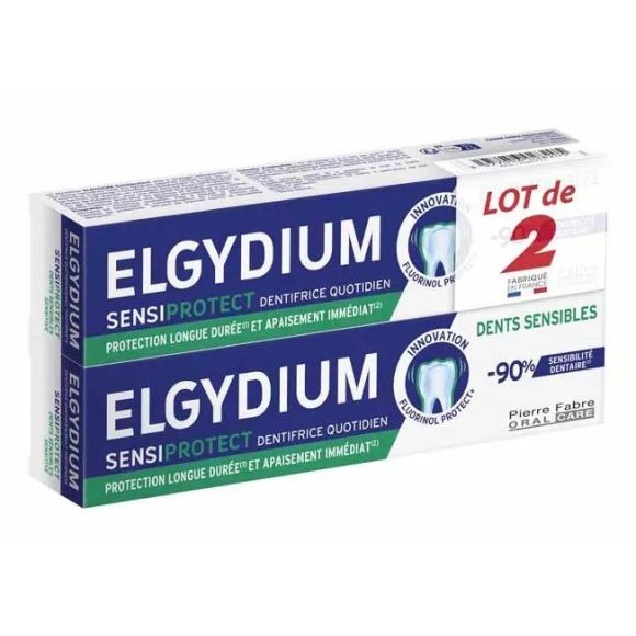 Sensiprotect Dentifrice dents sensibles Elgydium - lot de 2 tubes de 75ml