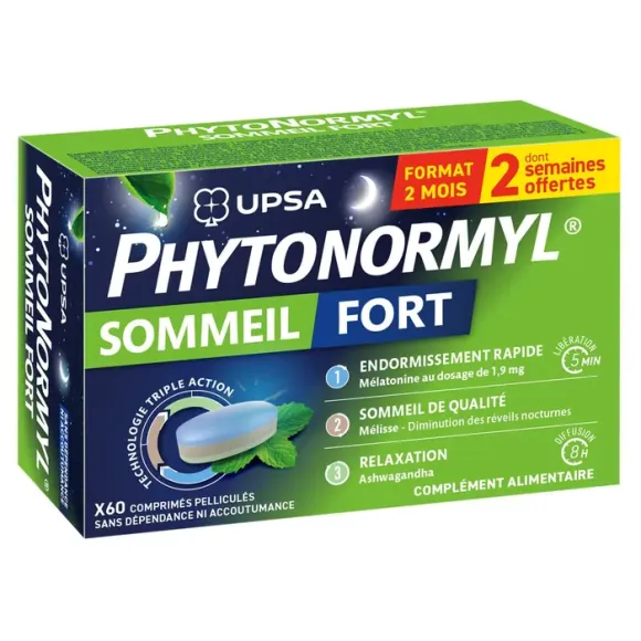 Phytonormyl Sommeil fort Upsa - boite de 60 comprimés