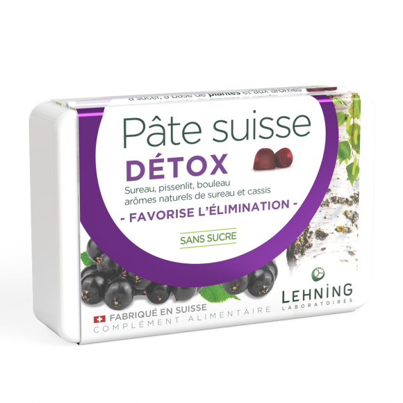 Pâte suisse détox Lehning - boite de 40 gommes