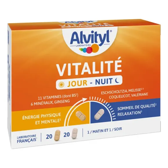 Alvityl vitalité jour/nuit - boîte de 40 comprimés