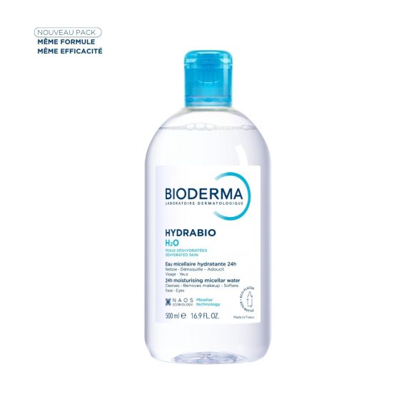 Hydrabio Eau micellaire H2O Bioderma - flacon de 500ml