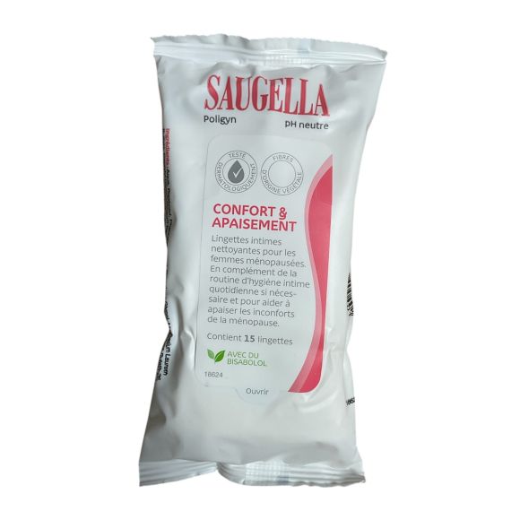 Poligyn lingettes intimes Saugella - pack de 15 lingettes