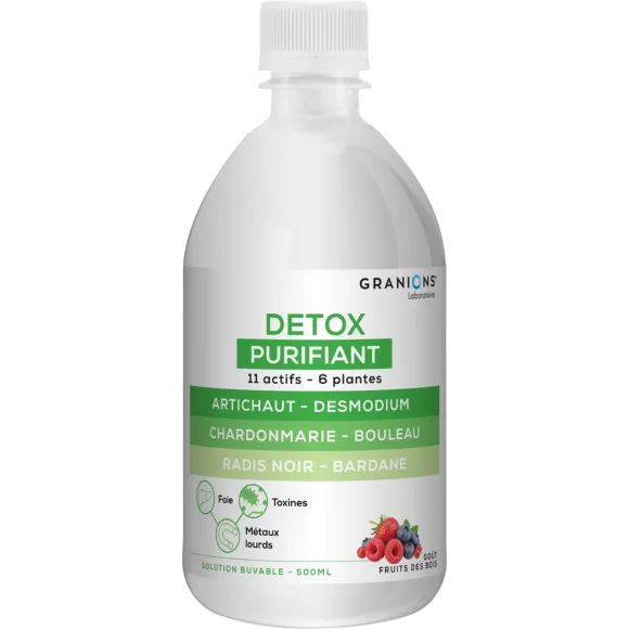 Détox purifiant goût fruits de bois Granions - flacon de 500ml
