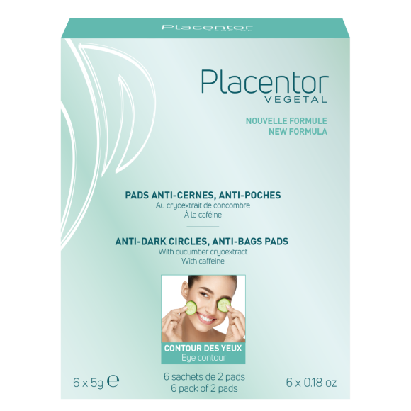 Pads anti-cernes, anti-poches Placentor - boite de 6x2 pads