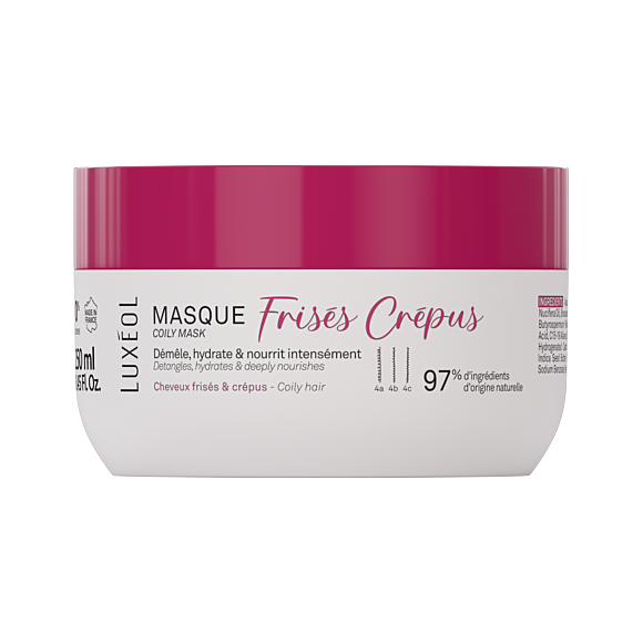 Masque frisés crépus Luxéol - pot de 250ml