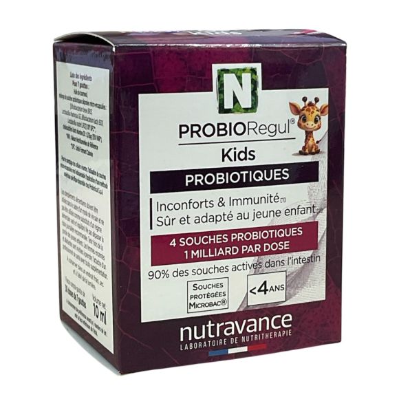 ProbioRegul kids gouttes probiotiques Nutravance - flacon-pipette de 10ml