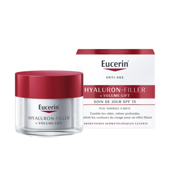 Hyaluron-Filler + volume-lift Soin de jour peau normale SPF 15 Eucerin - Pot de 50 ml