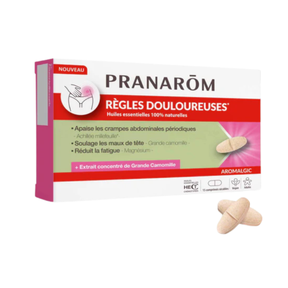 Aromalgic règles douloureuses Pranarom - boîte de 15 comprimés