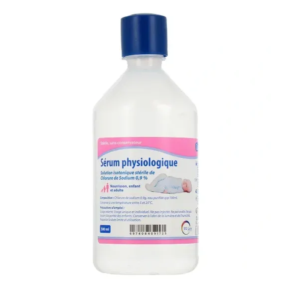 Sérum physiologique EG Labo - flacon de 500ml