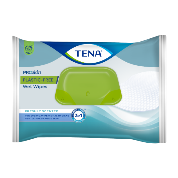 Wet wipes Lingettes imprégnées extra douces et épaisses 3 en 1 Tena - paquet de 48 lingettes
