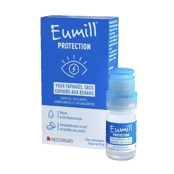 Protection gouttes yeux fatigués, secs, exposés aux écrans Eumill - flacon de 10ml