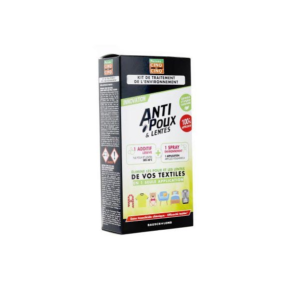 Anti-poux & Lentes Kit de traitement de l'environnement Cinq sur Cinq - 1 kit