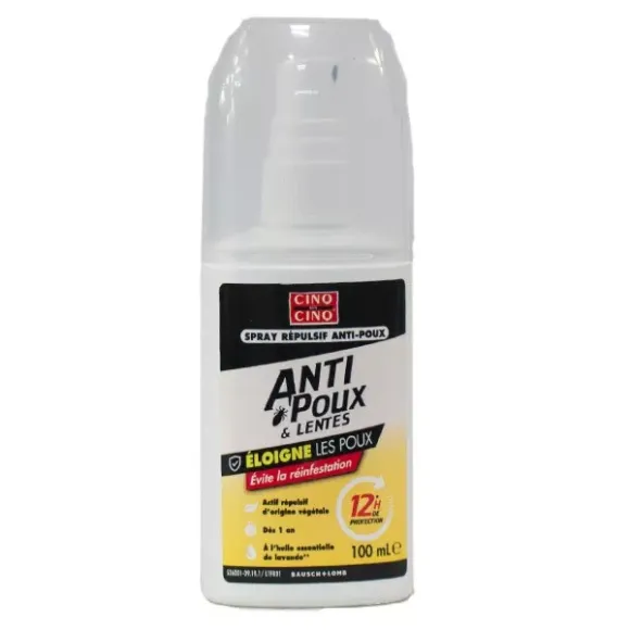 Spray répulsif anti-poux protection 12H Cinq sur Cinq - spray de 100ml