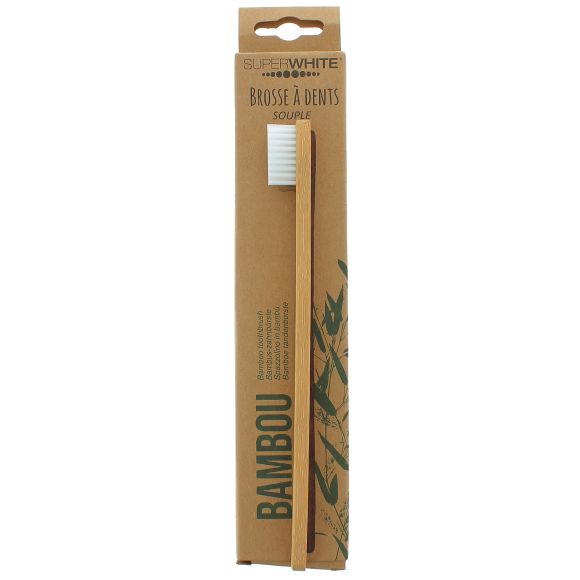 Brosse à dents Souple en Bambou SuperWhite - 1 brosse à dents