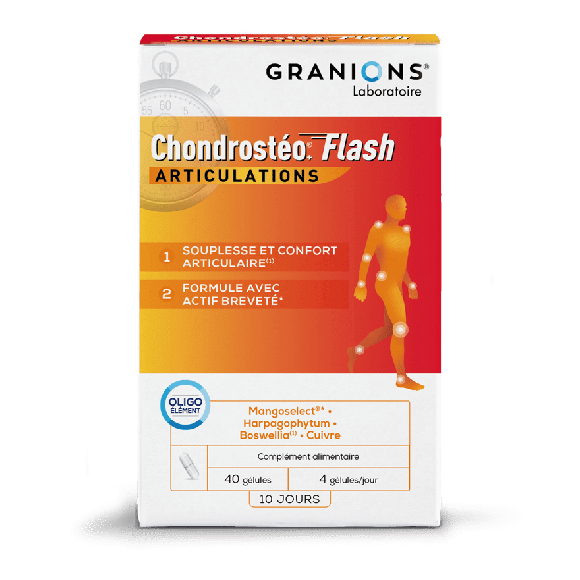 Chondrosteo flash articulations Granions - boîte de 40 gélules