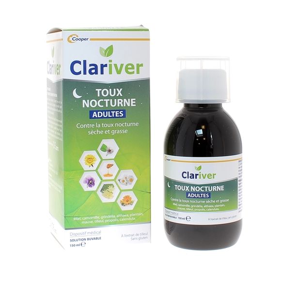Clariver Toux nocturne adultes Cooper - flacon de 150 ml