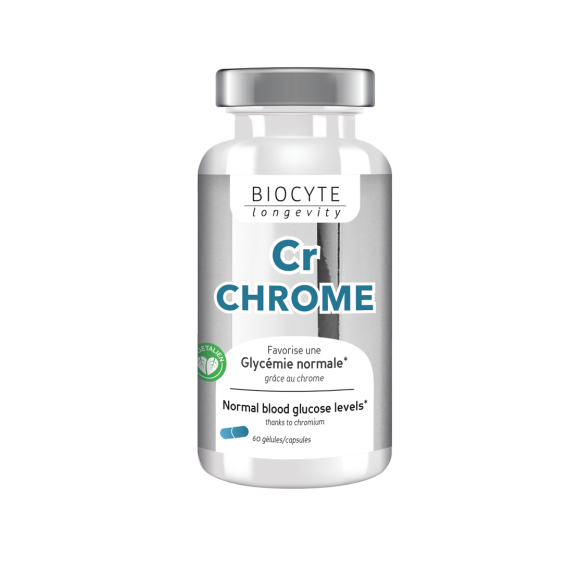 Cr chrome glycémie normale Biocyte - boîte de 60 gélules micro-encapsulés